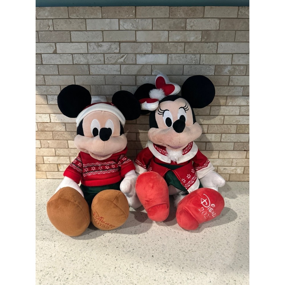 Tokyo Disney‎ Holiday Mickey Minnie Plush 2022